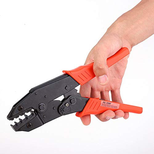 Pinza Crimpatrice, 10-35mm² Pinza Crimpatrice Capicorda Pinza a Crimpare per Terminali Isolati, Pinza Capicorda Pinza a Cricchetto Connettori Pinza a Crimpare per Tubo E Terminali Preisolati