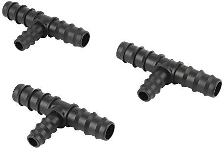 Schlauchreparaturanschluss Extender Außendurchmesser 20 mm bis 16 mm Barbed Reduzierung Tee Garten Wasserschlauch Splitter Bewässerung-Rohr-Schlauch Drei-Wege-Kupplung Adapter 10Pcs