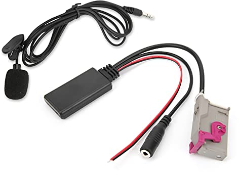 Aramox Bluetooth-AUX-Adapter, Bluetooth 5.0 AUX Kabel Adapter mit Mikrofon Ersatz für RNS-E Headunit