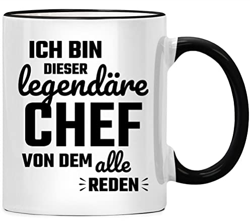 Seness Ich bin dieser legendäre bester Chef, Tasse mit Spruch lustig, Abschied Geschenk für den Boss, Chefin Abteilungsleiter, Geburtstag, Abschiedsgeschenk Kollegen, Kaffeebecher Kaffeetasse