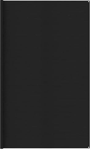 vidaXL Zeltteppich 400x400 cm Schwarz HDPE