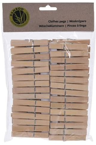 Spetebo Mollette in legno 7 cm – 120 pezzi – mollette in legno di bambù per biancheria e decorazione