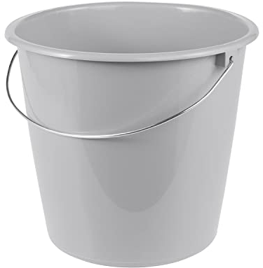 keeeper Cubo Erik con asa de metal, 10 L, Polipropileno, 28,5 x 28,5 x 26 cm, Gris Nordic