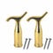 SUL Brass Pole Hook, for Blinds, Attic Ladders, Loft Hatch, and Windows, Sash Window Pole Hook, Skylight roof Window Catch Pole Hook Fits in Telescopic Pole (Brass) (2)