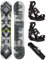 Airtracks Herren Snowboard Set Freeride Freestyle - Cubo Camber Snowboard Extra Wide 171 - Softbindung Master M - SB Bag