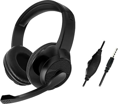 SDMAX 1x Gaming Headphones with Mic Headset 3.5MM Wired Headband 360 Vibration Sound GM00, Volume Control Headphone with Microphone, Stereo Bass