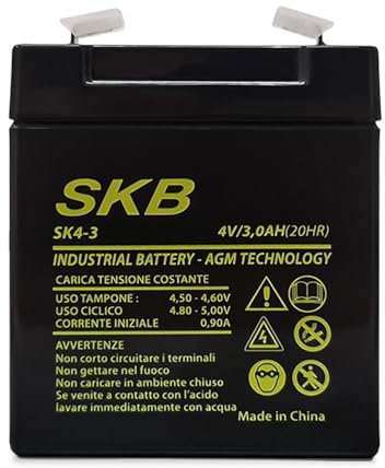 GBC SK4-3, 0 - BATTERIA AL PIOMBO SKB 4V 3AH SK4-3 F1
