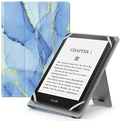 MoKo Custodia Compatibile con 6-7“ Tablet, Schermo da, Magnete Riattivazione e Standby, con Supporto Verticale e Cinturino per Presa a Mano, null