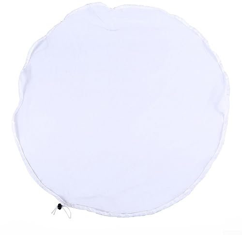 2 pezzi da 95 cm per barile antipioggia con coperchio di protezione per barile d'acqua, maglia fine, coulisse, fissaggio per sicuro, perfetto per barili d'acqua di varie dimensioni, bianco