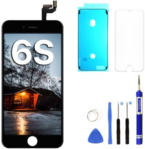 OuiSmart® Écran pour iPhone Complet (Noir, iPhone 6S Nu)