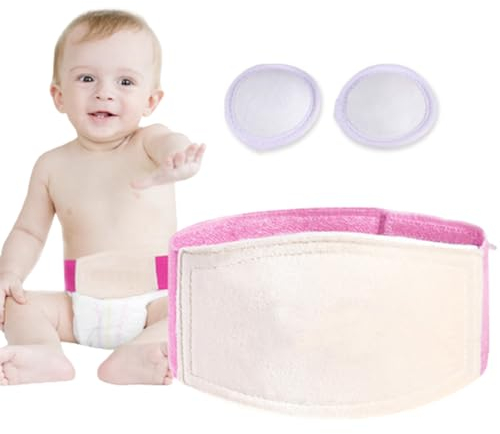 INGJIA Hernie ombilicale Ceinture bébé Bande de Ventre Infantile liant Abdominal pour hernie Soutien Truss Enfants Nombril Nombril Bande Nouveau-né bébé Fournitures réglable Emballage