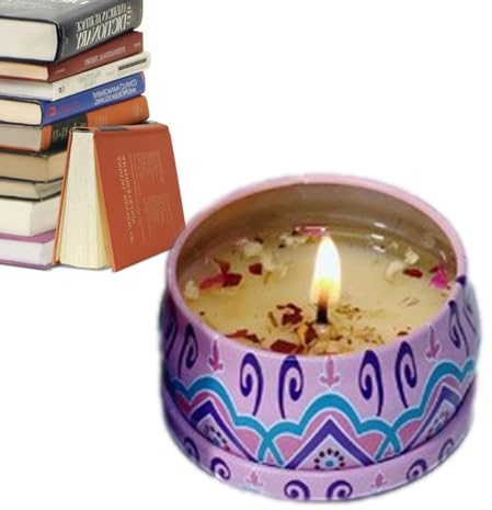 Fulenyi Bougies parfumées de Longue durée - Bougies parfumées à la Cire de soja 80 g pour la Maison | Bougies Chauffe-Plat en Cire de soja, Pots de Bougies, Bougies d'aromathérapie à Fleurs