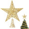 Ywwltt Weihnachtsbaum Stern Topper, Glitzer Metall Weihnachten Baumspitze Stern Christbaumschmuck Topper mit Pailletten, Pentagramm Weihnachtsbaumspitze Baumschmuck Stern für Weihnachten Dekoration