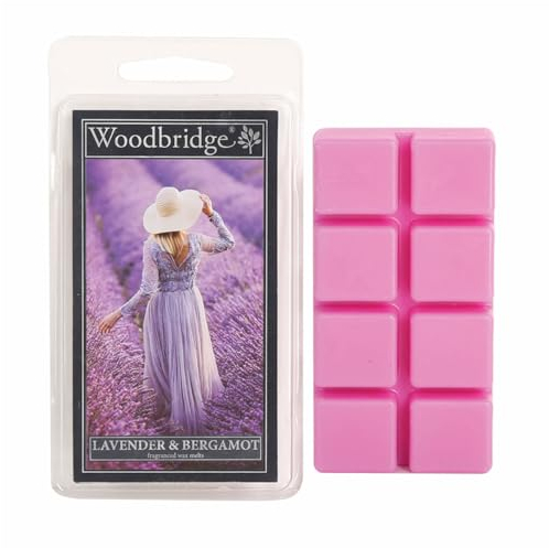 Woodbridge Duftwachs Set Lavender & Bergamot (4X) | Lavender Duft | Bis zu 8h Duftdauer je Melt | Für Duftlampen & Wachswärmer | Hochwertiges Paraffinwachs | Raumduft für Zuhause & Büro