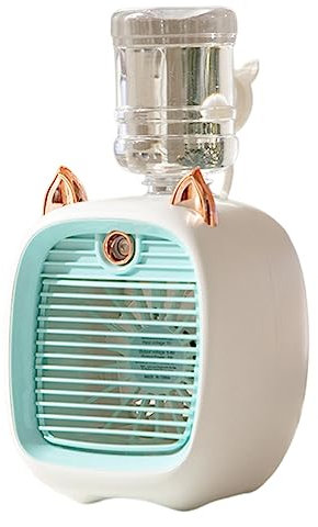 ZDdp Mini ventilador portátil de aire acondicionado USB enfriador de aire humidificador para oficina hogar ventilador fresco B azul