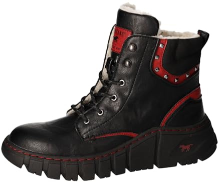 MUSTANG Damen Stiefelette Plateau Boot Warmfutter Nieten 1499-601