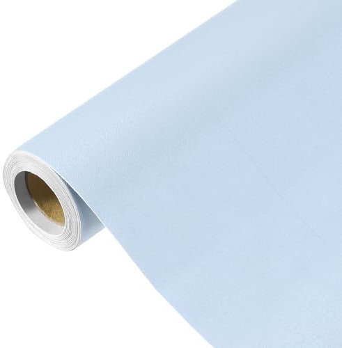 sourcing map Papier peint bleu ciel, 500 x 60 cm, papier peint autocollant en vinyle de couleur unie, décoration murale pour revêtement mural