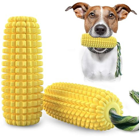 GZQFUOU Hundekauspielzeug - Hundespielzeug Macht quietschende Geräusche Maisstab-Kauspielzeug für Hunde Aller Größen Interaktives Hundespielzeug (Mais)