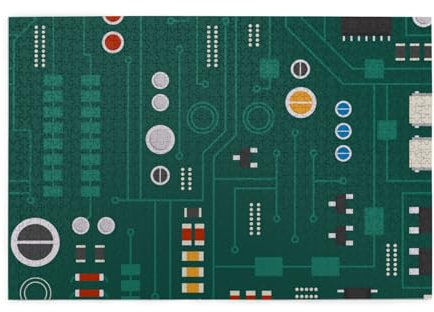 Electronic Circuit With Diodes, Jigsaw Puzzles 1000 Pieces Wooden Jigsaw Toy Family Game Wall Decor for Adults Teens