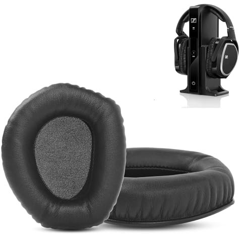RS175 Ohrpolster Ersatz Kompatibel mit Sennheiser RS175/165/185/195 HDR165/175/185/195 Wireless Headset (Proteinleder & Memory-Schaum)