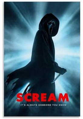 SQOGZWHH Scream-Poster, Horror-Film-Poster, Wandkunst, dekoratives Gemälde, Schlafzimmer, Malerei, Poster, 30 x 45 cm