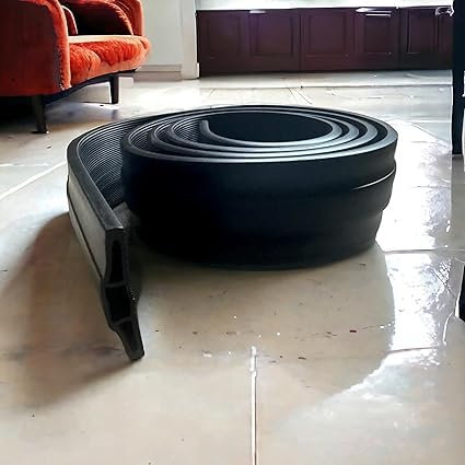 4All Cable Protector 9metre Outdoor Wire Cover, Protect Cables & Prevent Trip Hazards Easy to Cut and Quick to Install (Black, 9m)