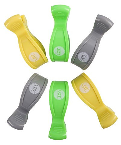 LAT Universal Kinderwagen Klammern, Universal Pram Clip zum Befestigung von Spielzeug und Wechselkleidung an Buggy Kinderwagen Babyschale (6 Stück)