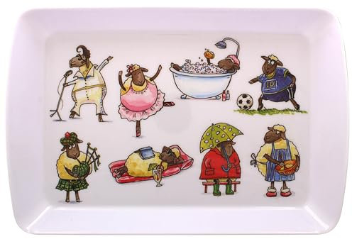 The Leonardo Collection Finola Stack Sheep Tray Small for Serving Dishes | Serving Trays for Kitchen Accessories | Lovely Serving Platter for Serving Food & Tea | Trays for Food Serving