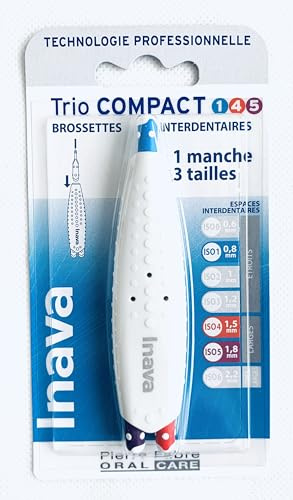 Inava Trio Compact Interdentalbürsten (1,4,5), 0,8 mm – 1,5 mm – 1,8 mm