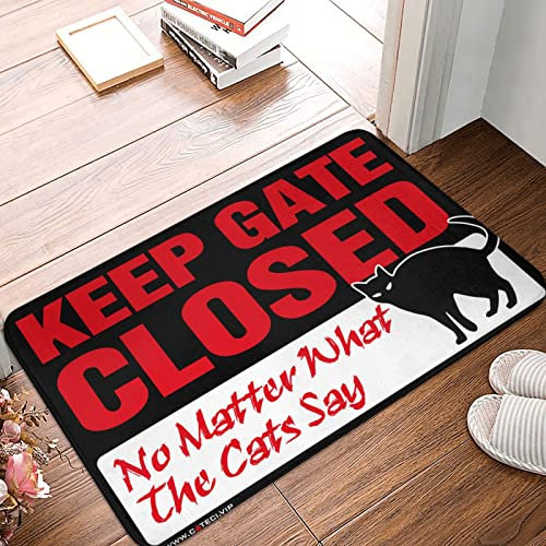 BDIX Tapete de verano para mantener la puerta cerrada, noter lo que dicen los gatos, alfombras para puerta de cocina, entrada interior (50 x 80 cm)