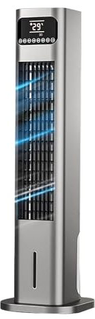 HGFVNFVKHA Tragbare Klimaanlage für Kälte und Wärme mit Doppelwassertank, Air Conditioner ohne Flügel, Fernbedienung und Weitwinkel für Heizung und Kühlung (Gold)