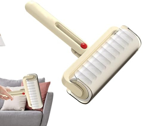 Generisch Portable Lint Roller - Sticky Pet Hair Remover | Laundry Cleaner with Replacement Roll, Clothing Care Tool with Travel Use, Carpet Brush, Fabric Roller for Bedding, Shoes, Home