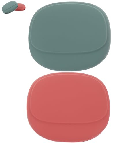 DIYEAH Étui à Éponges à Maquillage en Silicone 2 Pcs Léger et Solide Design Simple, pour Voyage et Usage Extérieur, Porte-houppettes Pratique pour Femmes et Filles