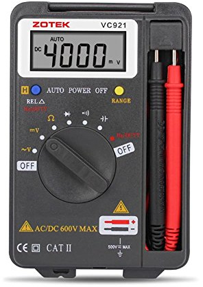 Digitales Multimeter, automatische Reichweite, Taschen-Digital-Multimeter, digitaler Multi-Tester, Wechselstrom-Spannung, Gleichstrom, Widerstand, Dioden, Kapazitätstransistor-Messgerät (VC921)