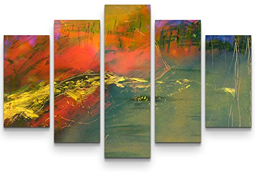 Eau Zone Wandbild auf Leinwand 160x100cm abstraktes Bild auf Glas
