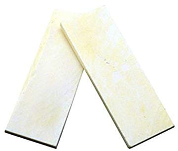 Aibote 2pc Natural Bovine Bone Knife Handle Scales Slabs for Knife Making Blanks Blades Custom DIY Material Tools(3.74x1x0.16)