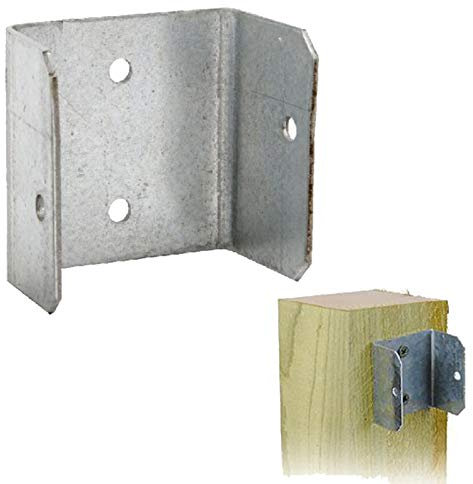 Fence Panel Clip - Galvanised 44mm or 50mm - Bracket Trellis Fixing Garden Post (20, 50mm)