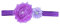 Lazzboy Stirnband Kind Mädchen Baby Kleinkind Säuglings Blume Haarschleife Band Haarschmuck Haar Bogen Bands Elastische Stirnbänder(Lila)