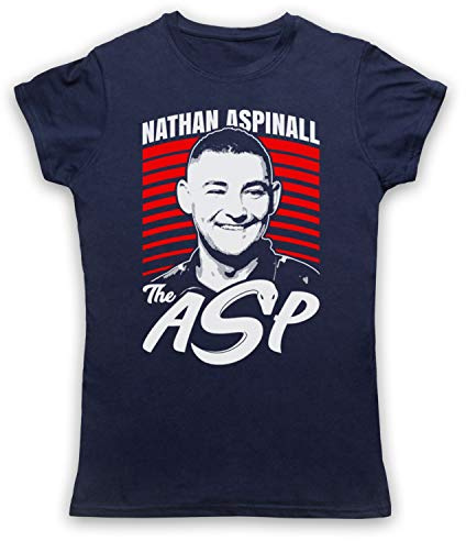 My Icon Art & Clothing Nathan Aspinall The Asp Darts Tribute English Player Damen T-Shirt, Ultramarinblau, XL