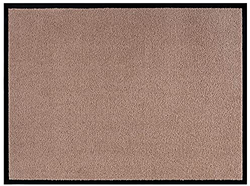 Hanse Home Waschbare In- & Outdoor Fußmatte Uni einfarbig Fußabtreter Schmutzfangmatte Türmatte Schmutzfänger Eingangsteppich Anti-Rutsch Größen, 40x60 cm, Beige