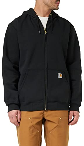 Carhartt Loose Fit Midweight Full-Zip Sweatshirt, Felpa con cappuccio Uomo, Nero, XS
