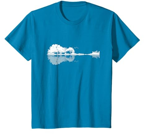 Guitare acoustique Nature Forest Music Bass Guitarist Homme Femme T-Shirt