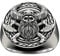 Viking Skull Ring for Men, Viking Warrior Ring, Crossed Axe Skull Head Ring, Vintage Gladiator Helmet Skull Ring, Nordic Warriors Skull Tribal Amulet Ring, Punk Skull Jewelry Gift silver