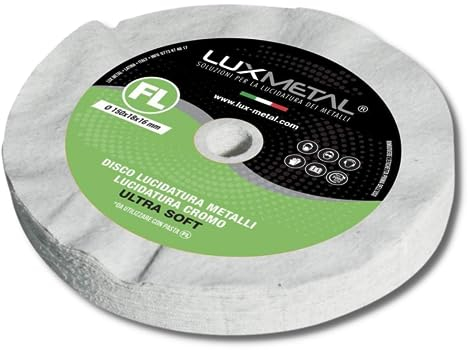 Lux Metal - Polierscheibe 150 mm Baumwolle Wolle für schleifbock doppelschleifer bohrmaschine akkuschrauber winkelschleifer Polierscheiben Zum Polieren Metall wie Aluminium Edelstahl, für Polierpaste