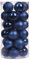 Weihnachtskugeln, Christbaumkugeln, 30 Karat Weihnachtskugel-Ornamente, 6 cm, bruchsicher, perfekte hängende Kugel für Innen- und Außenbereich, Urlaub, Hochzeit, Party-Dekoration (dunkelblau)