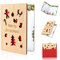 Holz-Grußkarte, Weihnachtskarten mit Umschlag Set, Karte aus Bambus, Frohe Weihnachten Karte, Handgemachte Grußkarte aus Holz Weihnachtsmuster, Weihnachtsgeschenke und Wünsche