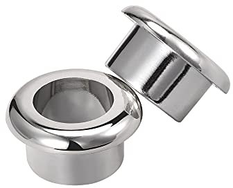 sourcing map Desk Grommet 18mm for Organizing and Protecting Cord Nylon Silver Tone Pack of 2