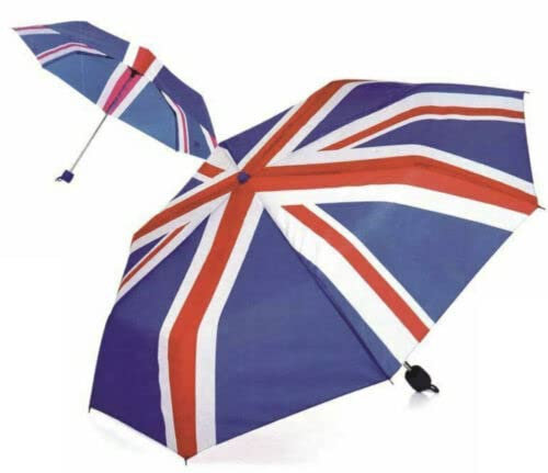 ALL IN HERE 2 x MINI UNION JACK UMBRELLA UK FLAG LIGHT WEIGHT AUTO BRITISH FLAG UNISEX UK