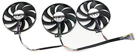 iHaospace 88mm Cooler Fan Replacement for ASUS ROG Strix RX 5600 XT, 5700, 5700XT; 8.8cm x 88mm x 12mm; 28dB Noise Level; For Desktop; 7-Pin Power Connector