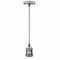 LEDSone Vintage Chrome E27 Pendant Light Fitting – Twisted Braided Cable Ceiling Lamp Holder Kit for Indoor Hanging Lighting in Kitchen, Dining Room, Bar, Café, Loft